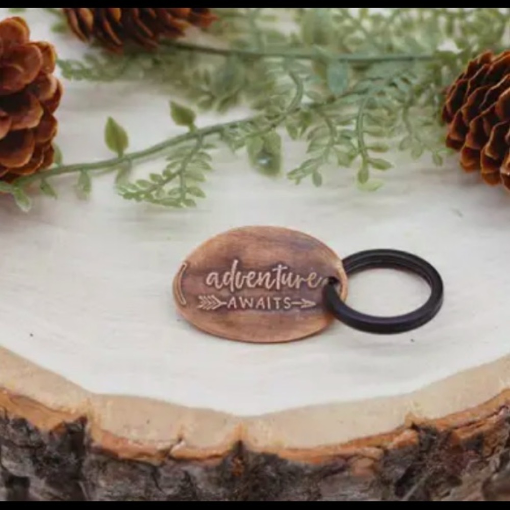 Pressed Penny Keychain - Adventure Awaits